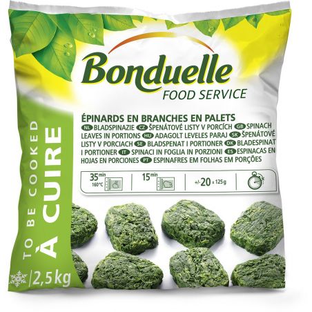 BONDUELLE EPINARDS BRANCHES P. 125 g