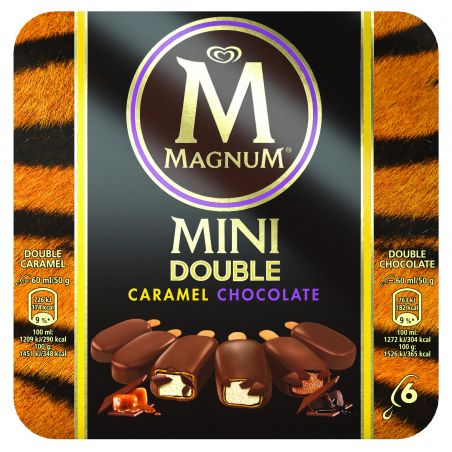 MAGNUM MINI DOUBLE CARA/CHOCO (6) 360ML