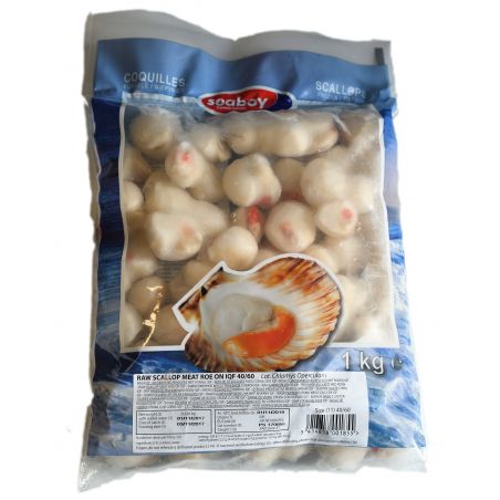 Pétoncle avec corail cru IQF 40/60