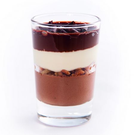 Verrines Chocolat Noir - Chocolat Blanc - Ganache 48x 66ml