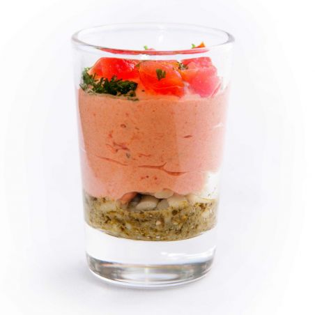 Verrines Tomate - Pâtes au Pesto 48x 66ml