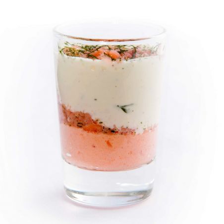 Verrines Saumon - Tartare de Saumon - Crème d'Aneth 48x66ml