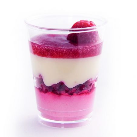Verrines  Chocolat  blanc / Framboise  40x 66ml