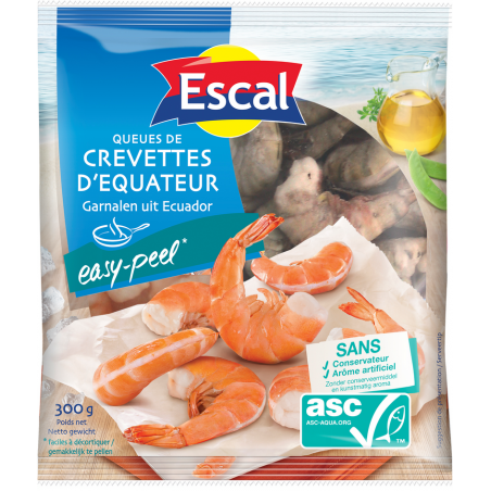 ESCAL CREVETTES EASY PEEL CRUES 300GR