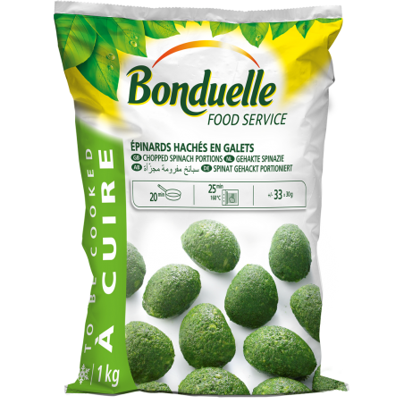BONDUELLE Epinards hachés portions 30g