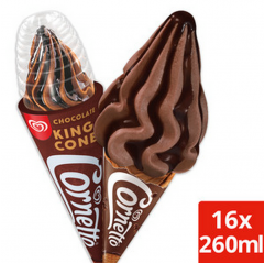 OLA CORNETTO King Cone Chocolat 16x 260 ml