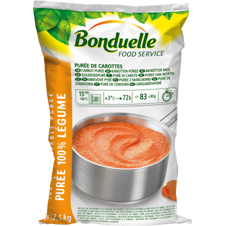 BONDUELLE Purée de  Carottes  (Portion 30g)  2.5kg
