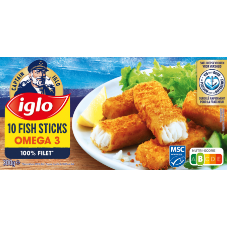 IGLO 10 Fish sticks omega 3