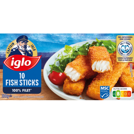 IGLO 10 FISH STICKS  300GR