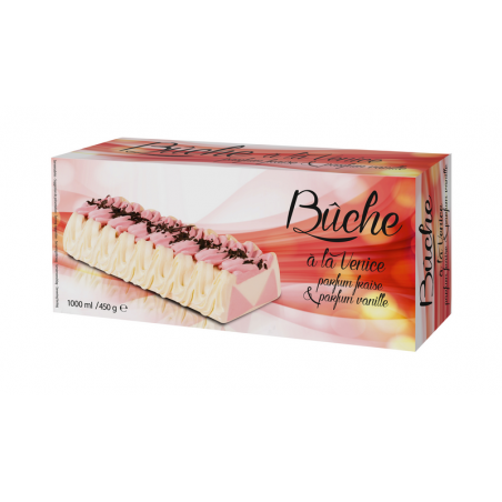EXCLUSIVE  Bûche à la Venice Vanille Fraise 1l