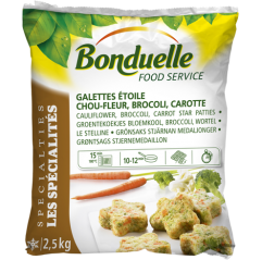 BONDUELLE Galettes Étoile Chou-Fleurs, Brocolis, Carottes  2,5kg