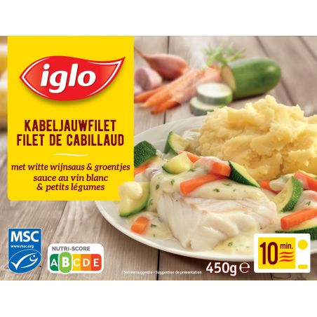 IGLO CABILLAUD LEGUMES 450gr