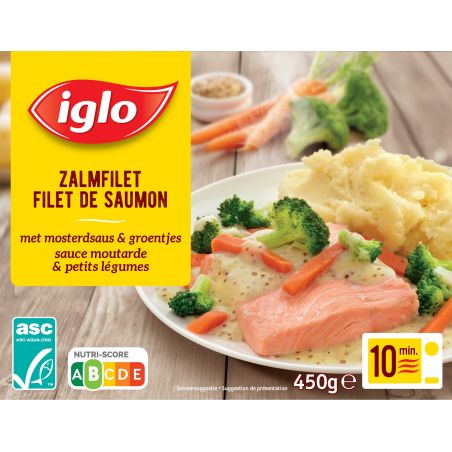 IGLO SAUMON SAUCE MOUTARDE 450gr
