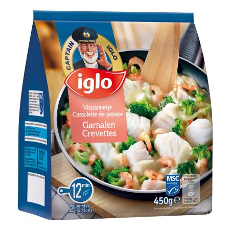 IGLO OC CAS POIS.CREVETTES 450gr