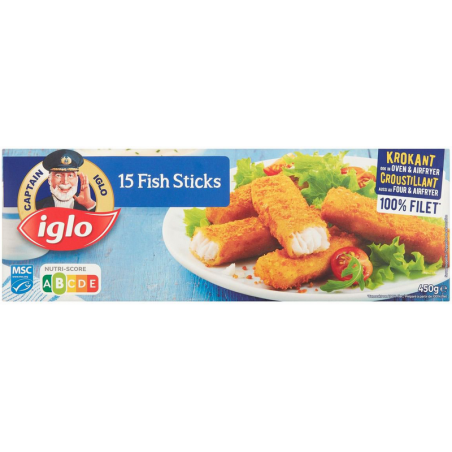 IGLO 15 Fish Stick Sel 450g