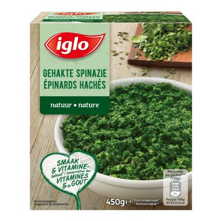 IGLO FF EPINARDS HACHES 450gr