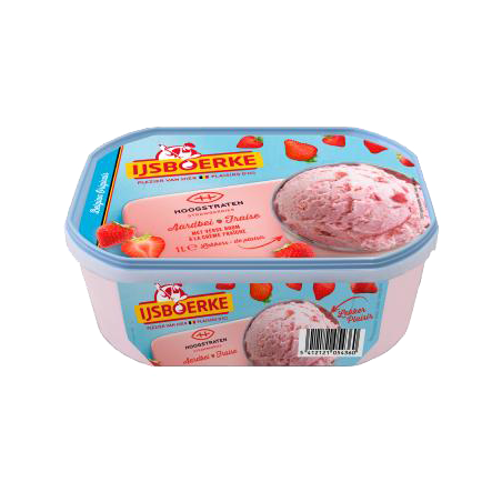 IJSBOERKE Crème Glacée Fraise 1 L