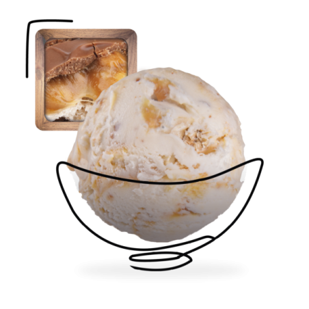 GLACES DES ALPES GLACE BARRE CARAMEL CACAHUETE 2,5L