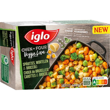 IGLO Oven Choux Carottes Brocolis  480GR