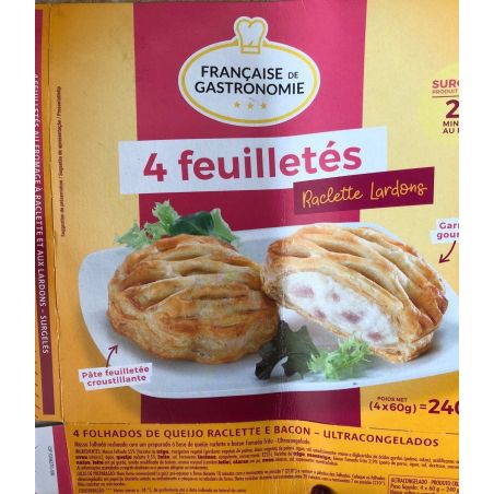 FRANÇAISE DE GASTRONOMIE FEUILLETÉS AU JAMBON EMMENTAL (4) 240GR